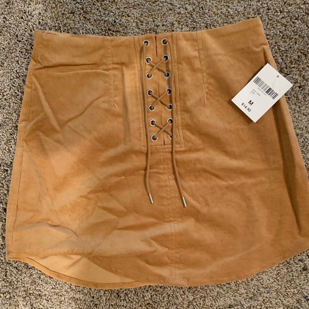 Burnt orange mini skirt